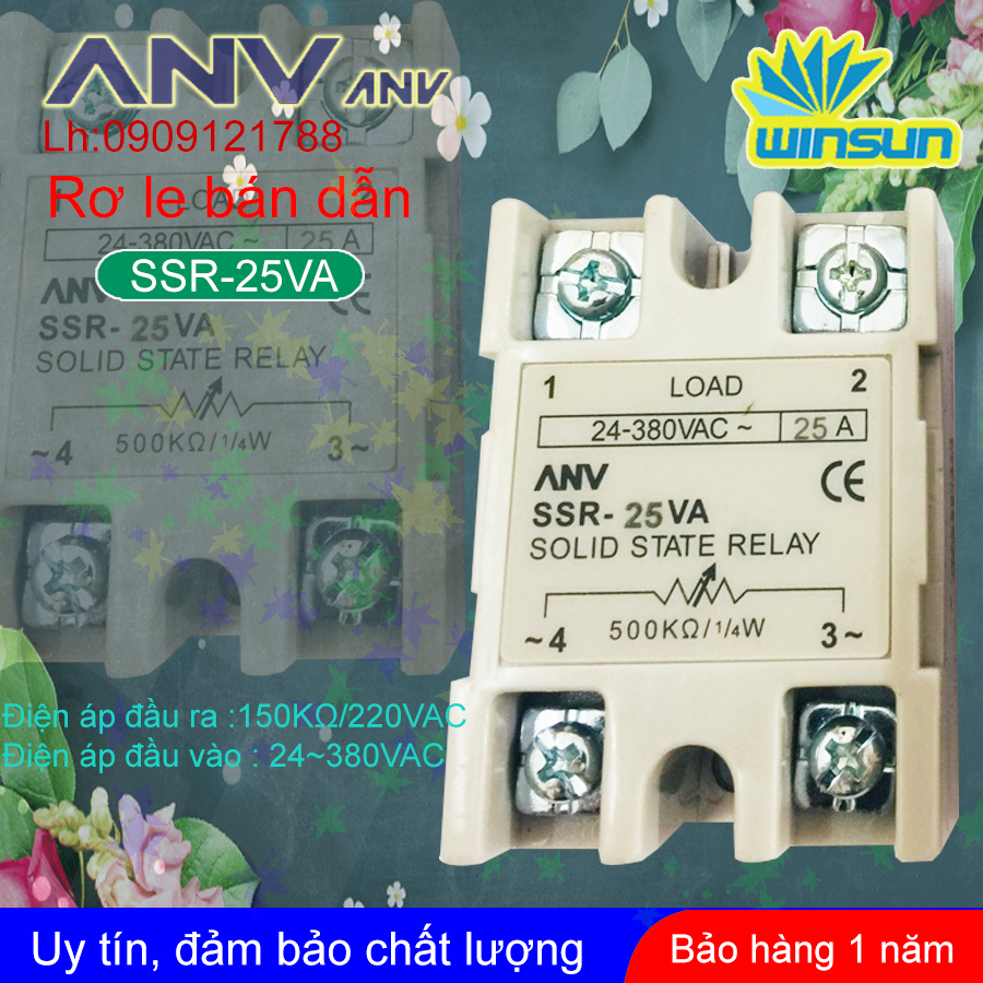 ANV Rơ le bán dẫn ANV SSR-25VA,25DA,25AA,25DA(H) Winsun