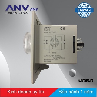 Timer đơn gắn mặt tủ ANV AH3- Y3 220VAC Winsun