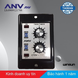 Timer đôi gắn mặt tủ ANV CTDV-YV AC240V Winsun