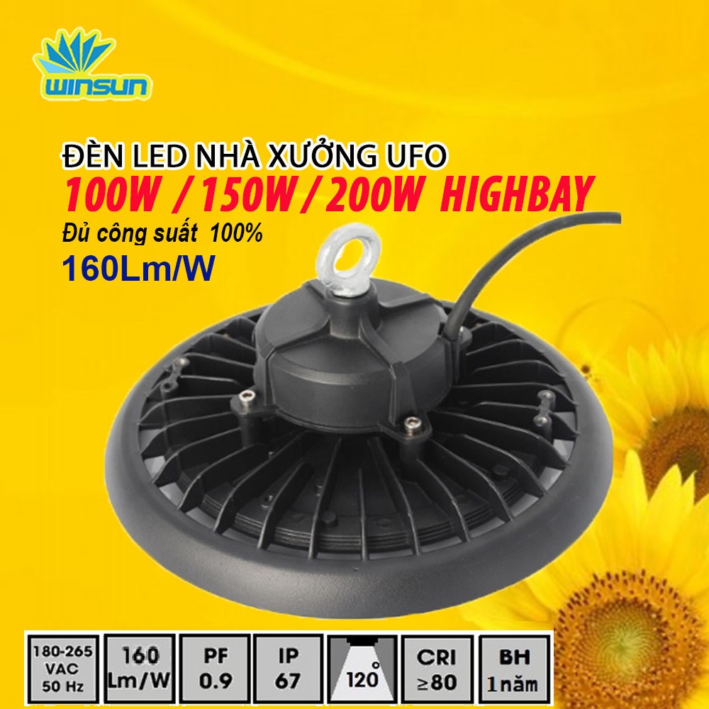 Đèn Led nhà xưởng UFO Highbay HTC 200W