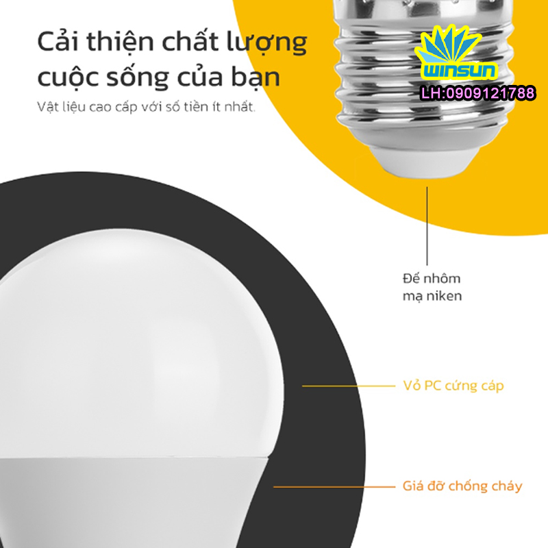 Đèn led  siêu sáng E27 18W Đèn tiết kiệm năng lượng 6500K Đèn bóng tròn