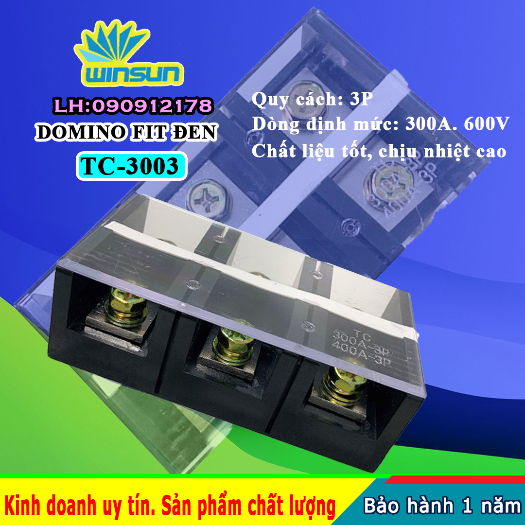 Domino khối fit đen 300A TC-300 Winsun