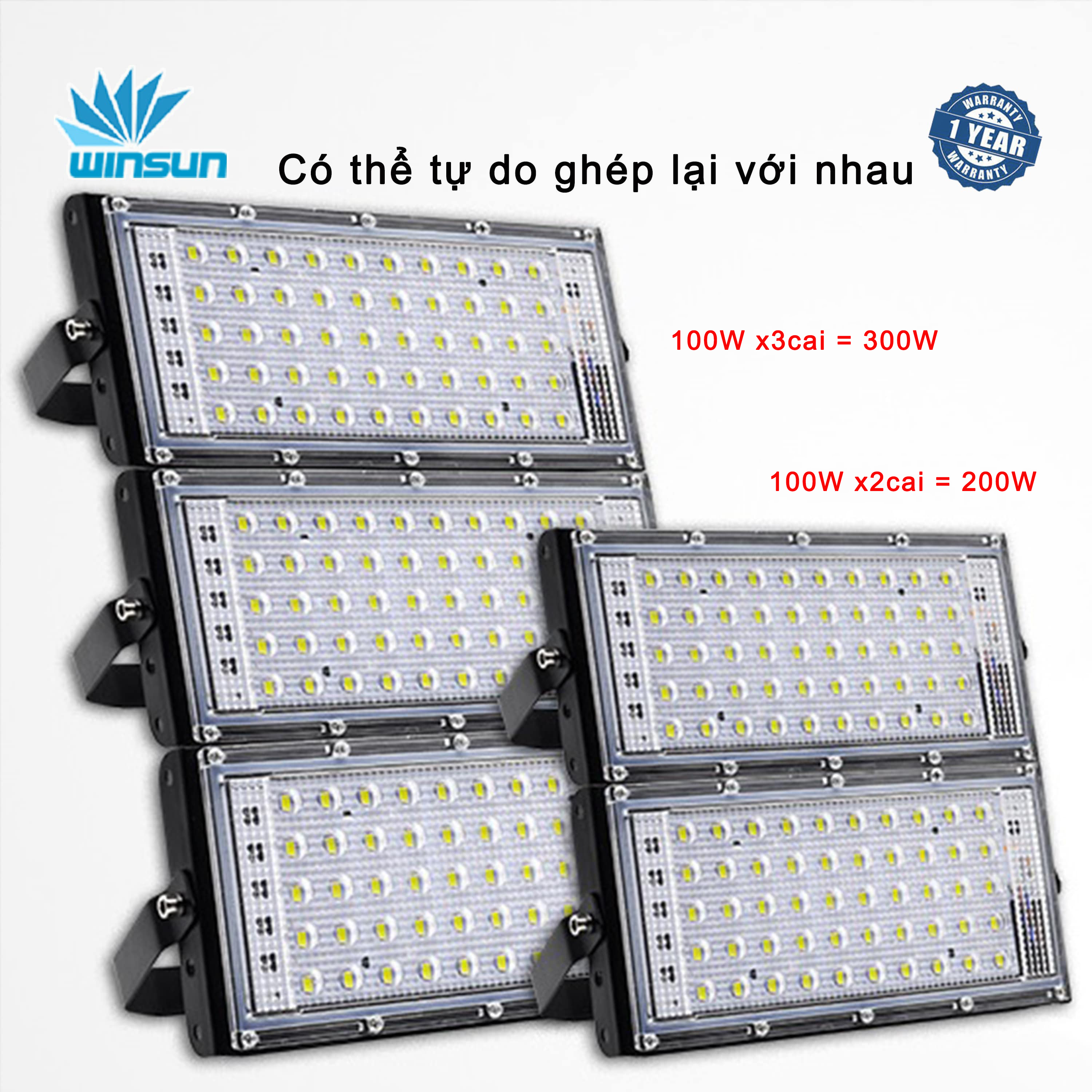 Đèn pha Led ngoài trời chống mưa 100W