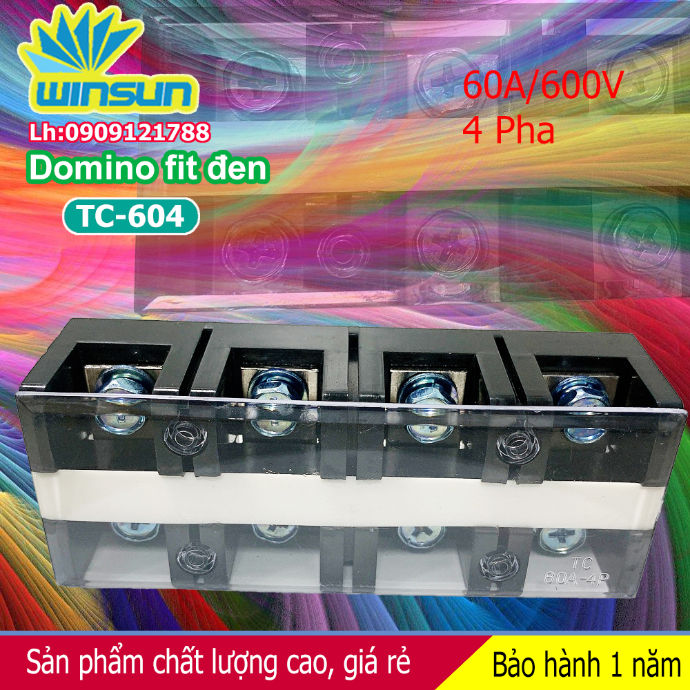 Domino khối fit đen 60A TC-60 Winsun