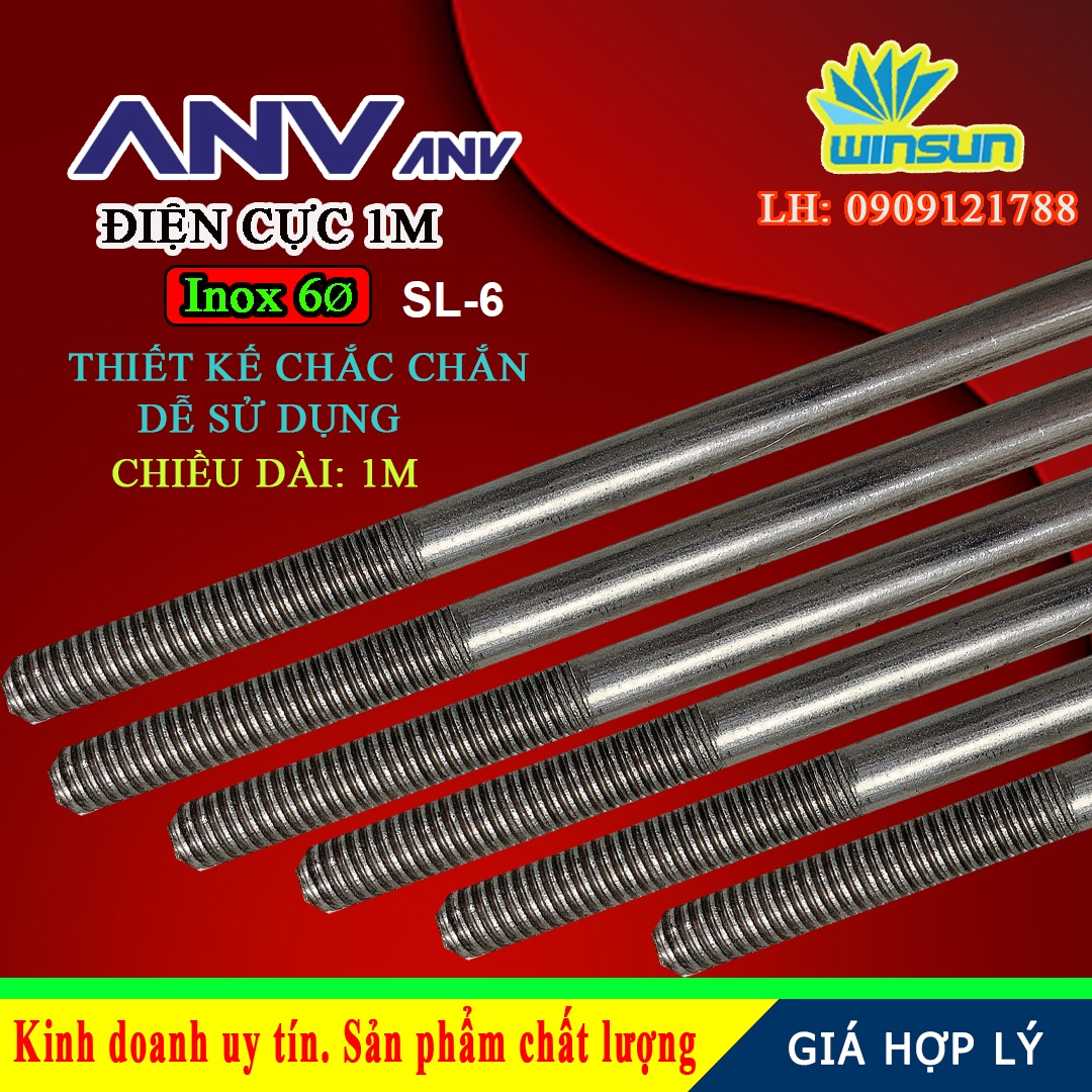 ANV Điện cực 1M ANV Inox Ø6 ( SL-6 Winsun )