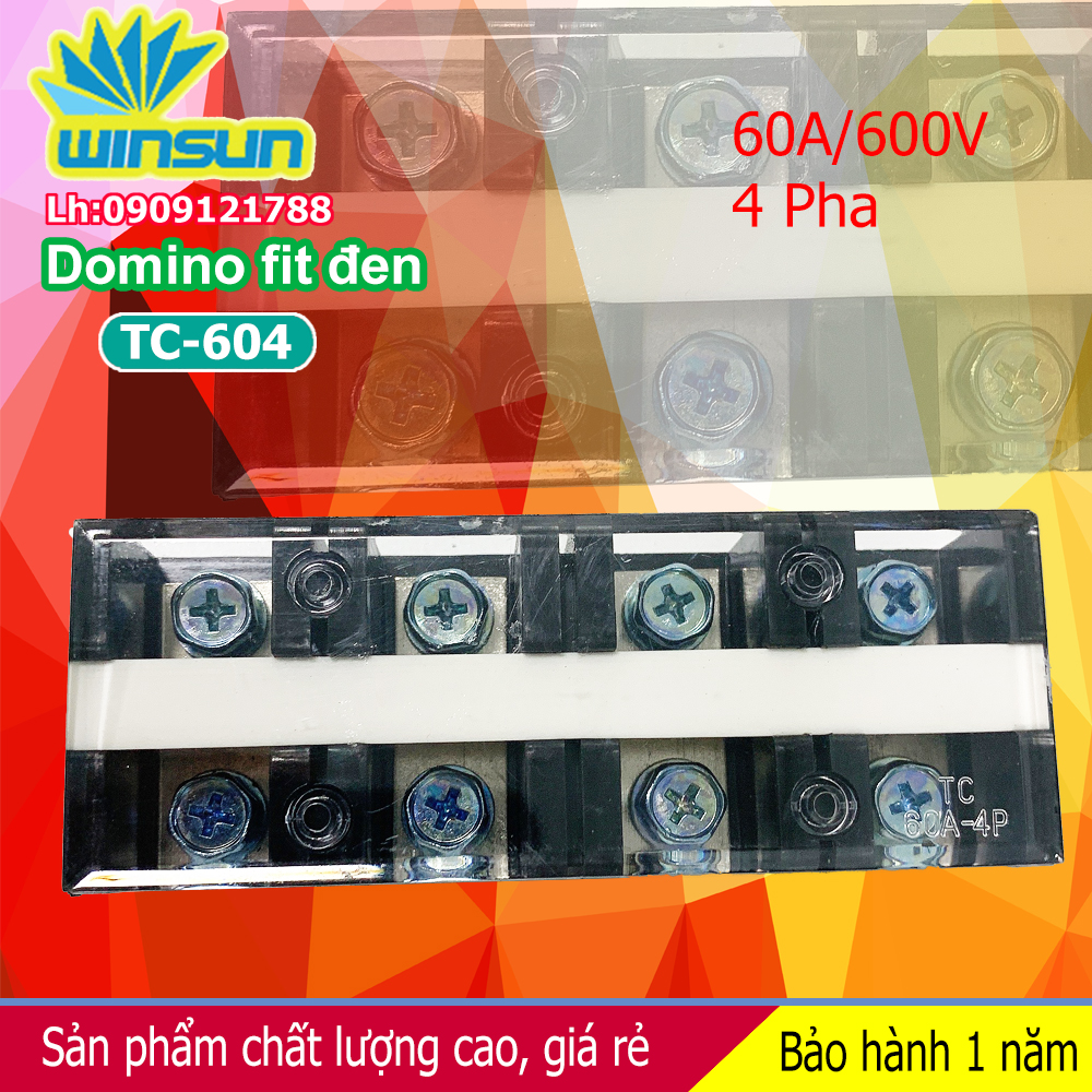 Domino khối fit đen 60A TC-60 Winsun