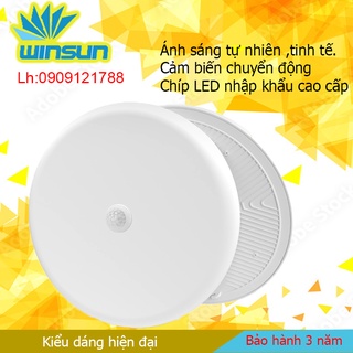 Đèn ốp trần cảm biến tròn 12W Winsun