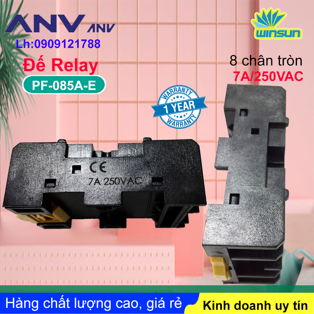 ANV Đế timer relay ANV PF 085A-E 8 chân tròn Winsun