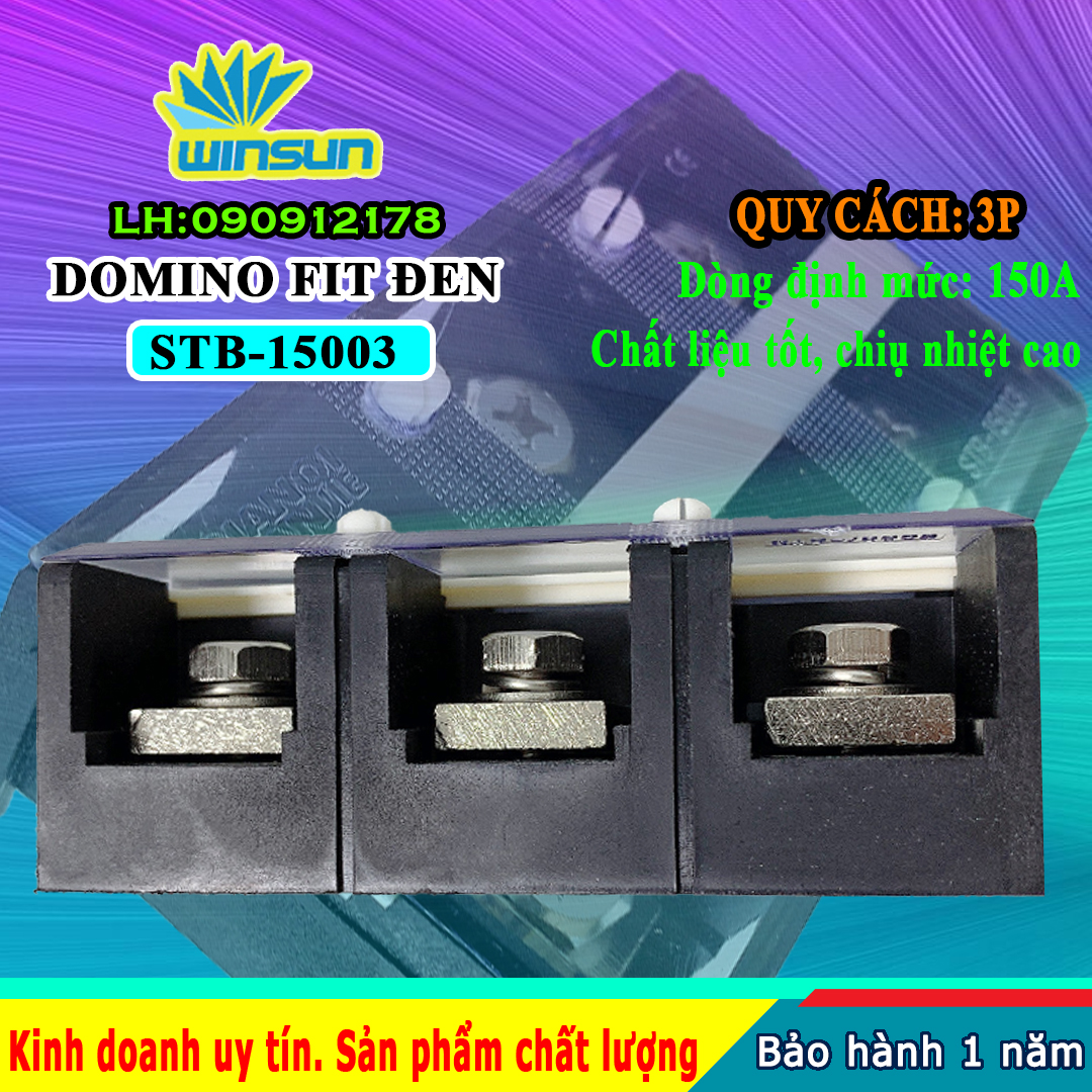 Domino khối fit đen 150A STB-150 Winsun