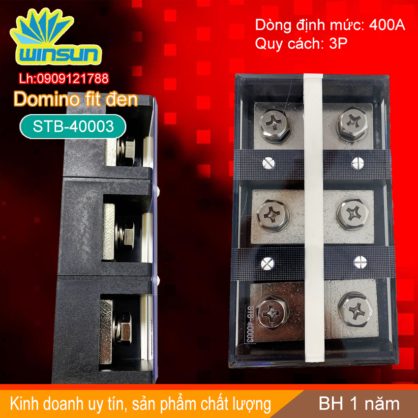 Domino khối fit đen 400A STB-400 Winsun