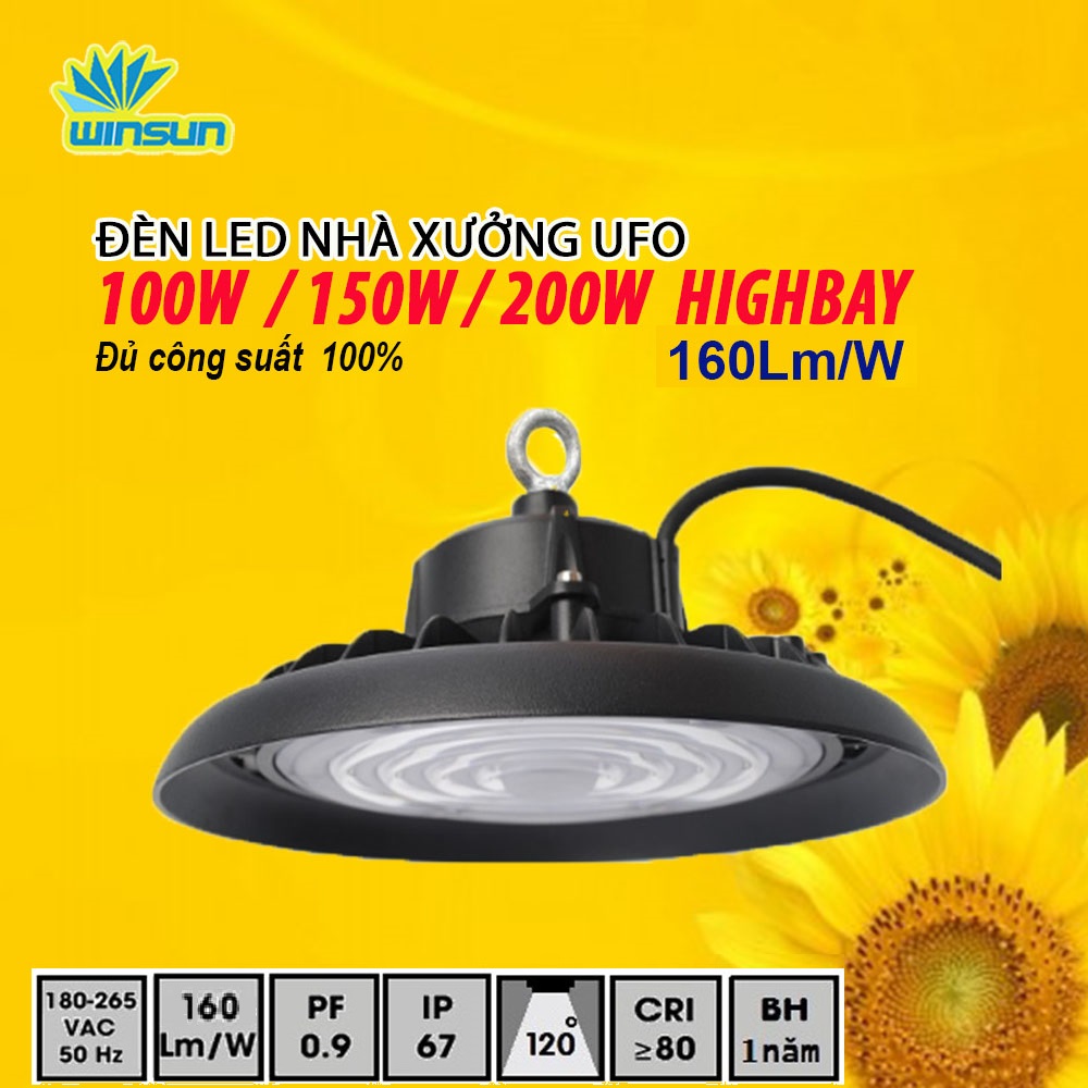 Đèn Led nhà xưởng UFO Highbay HTC 200W