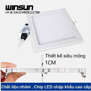 Đèn âm trần siêu mỏng vuông MB018 15W Winsun