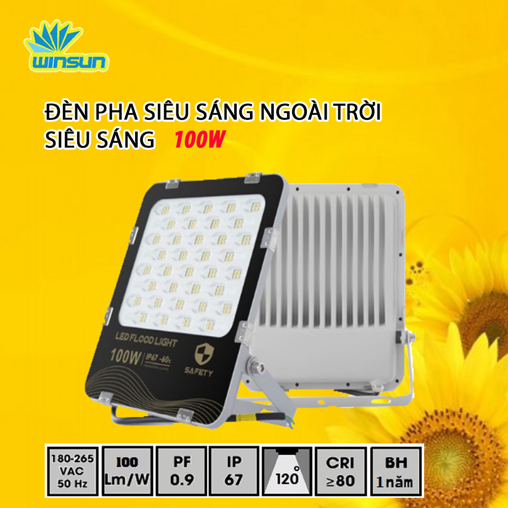 Đèn pha  siêu sáng ngoài trời HXC 100W