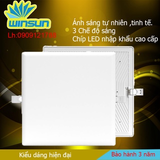 Đèn ốp trần không viền vuông 3 chế độ màu MB034 24W Winsun