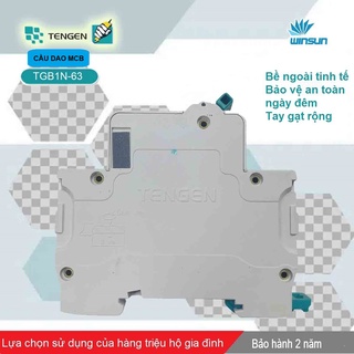 Cầu dao Aptomat an toàn MCB Tengen TGB1N-63 1 Pha 6A - 63A Winsun