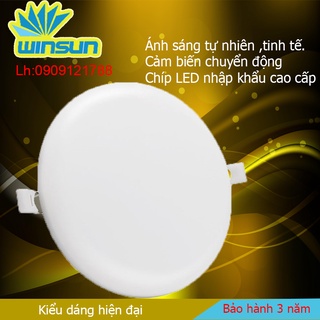 Đèn ốp trần không viền tròn 3 chế độ sáng MB024 12W Winsun