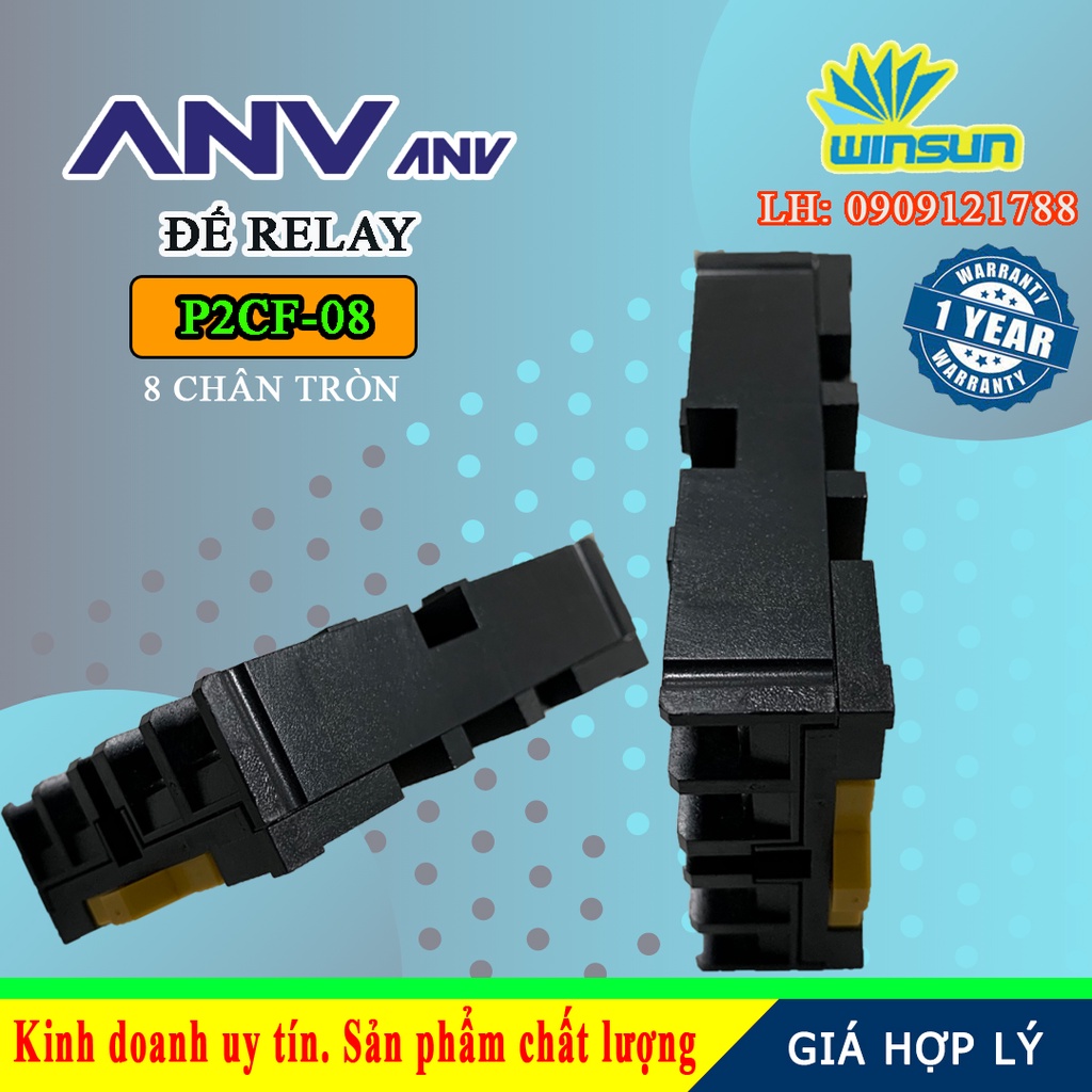 ANV Đế timer relay ANV P2CF-08 8 chân tròn Winsun