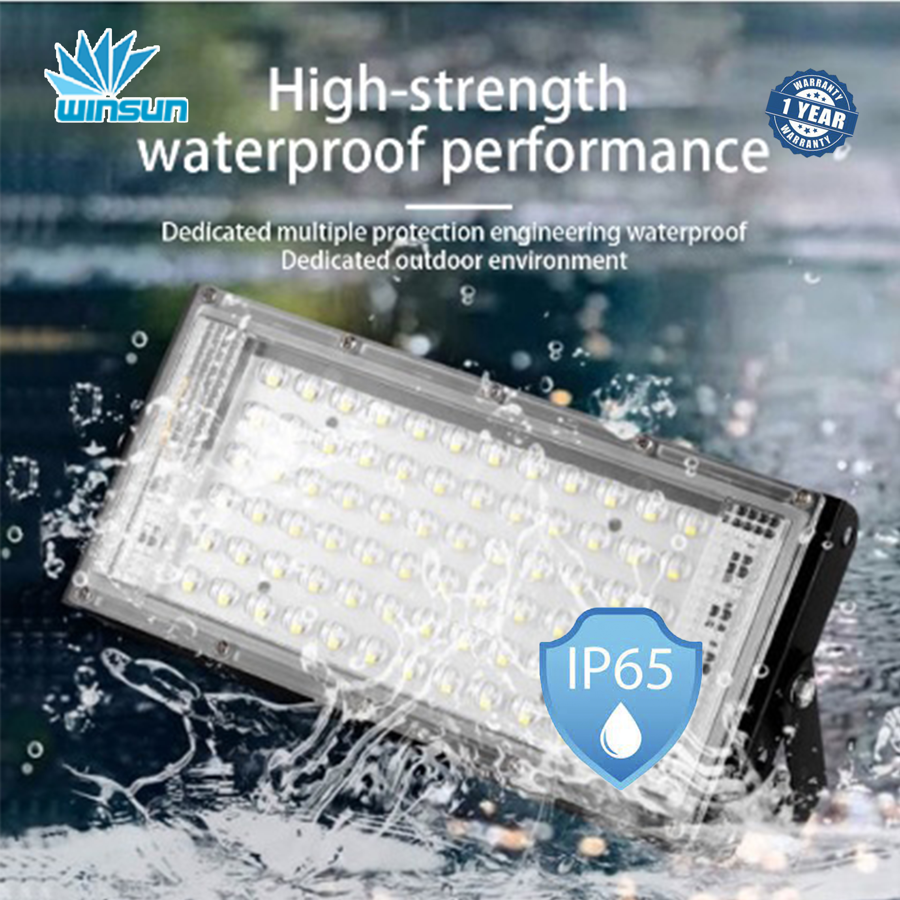 Đèn pha Led ngoài trời chống mưa 100W