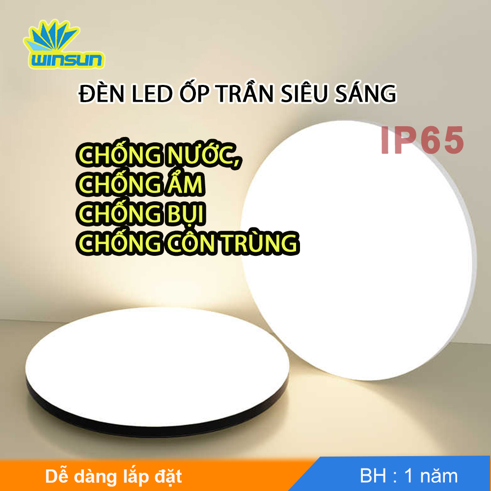 Đèn led ốp trần siêu sáng 20W 30W 40W 50W 60W chống thấm nước