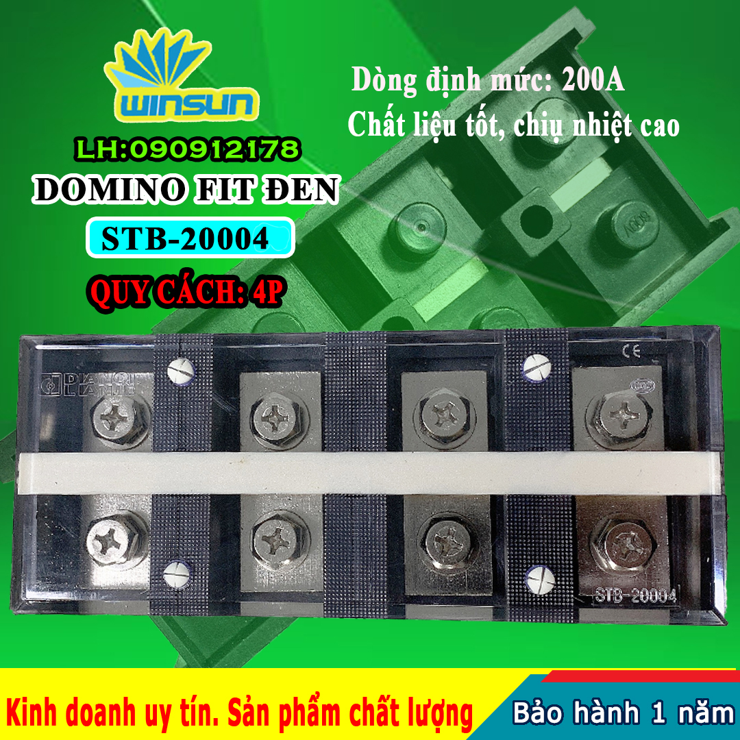 Domino khối fit đen 150A STB-200 Winsun