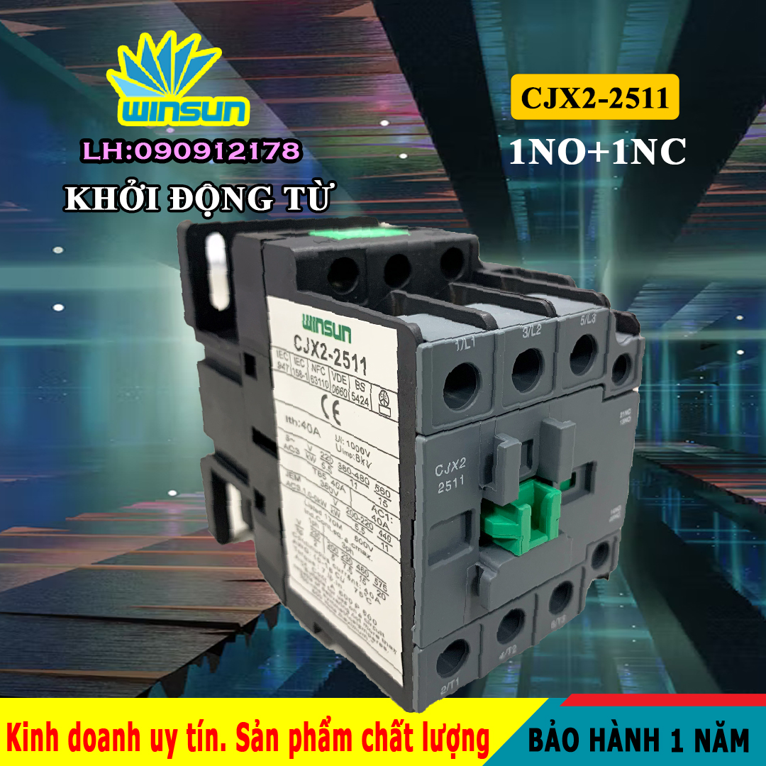 Khởi động từ, contactor CJX2-2511 Winsun