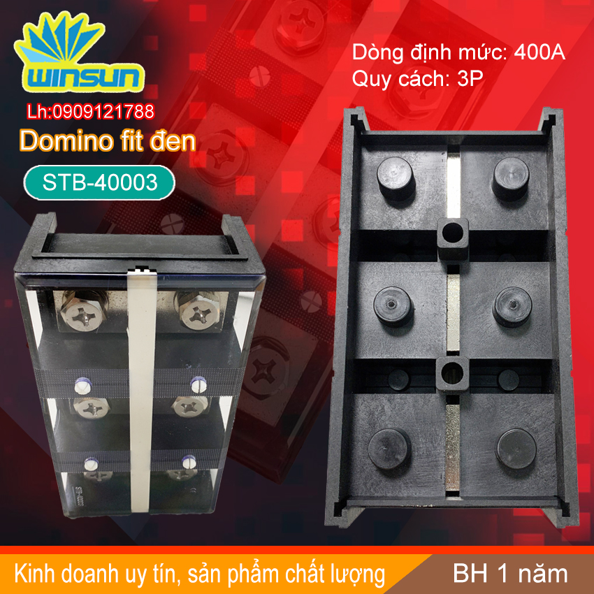 Domino khối fit đen 400A STB-400 Winsun