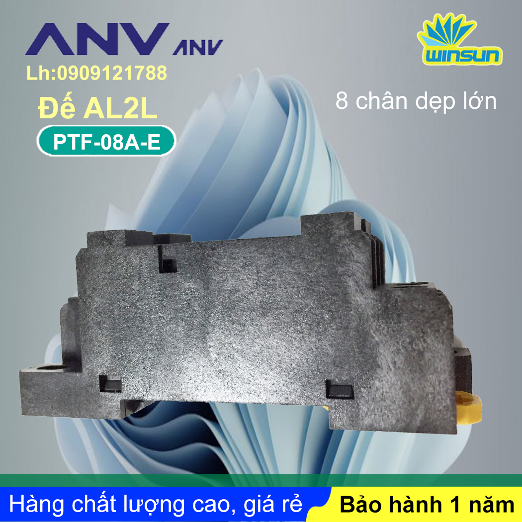 ANV Đế timer relay ANV PTF 08A-E 8 chân dẹp lớn Winsun