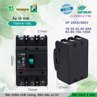 Aptomat Tengen MCCB TGM1N-125L 3 pha 63A~125A Winsun