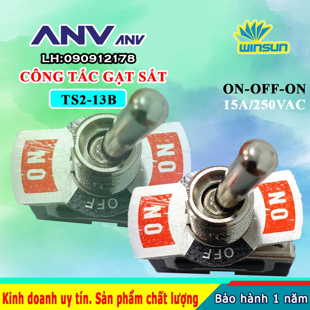 ANV Công tắc gạt sắt ANV ON-OFF-ON 3 chân TS2-13B Winsun