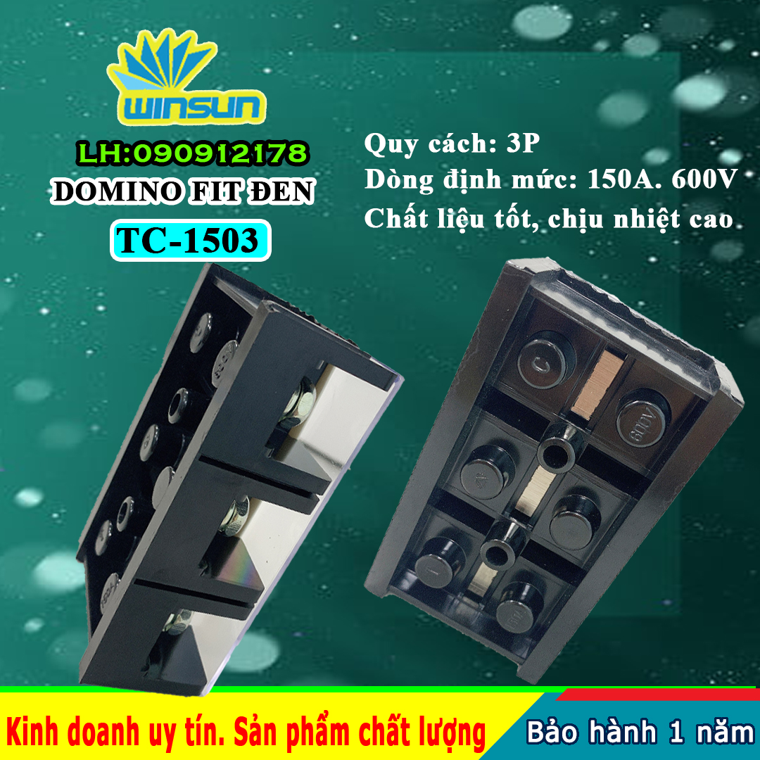 Domino khối fit đen 150A TC-150 Winsun