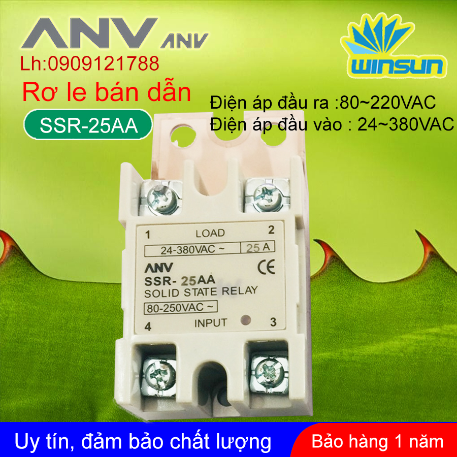 ANV Rơ le bán dẫn ANV SSR-25VA,25DA,25AA,25DA(H) Winsun