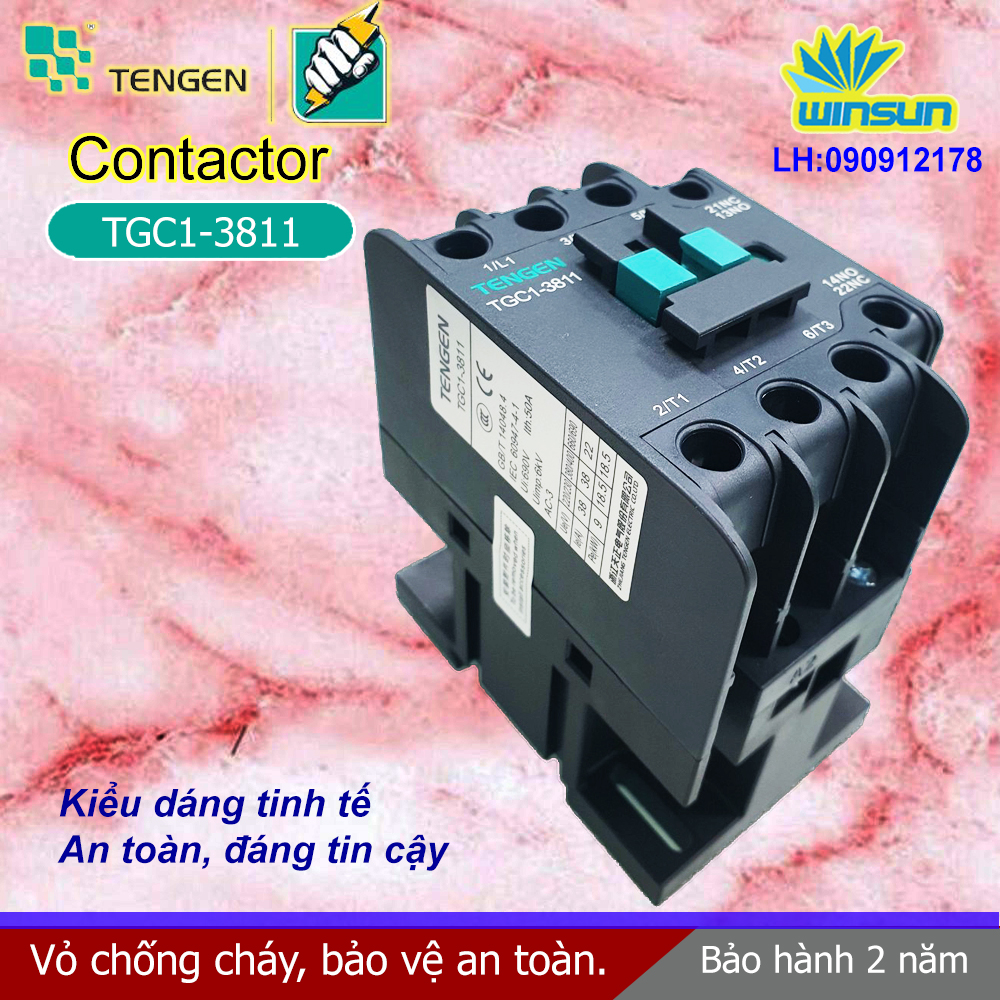 Tengen Khởi động từ Tengen TGC1-3811 38A  Winsun