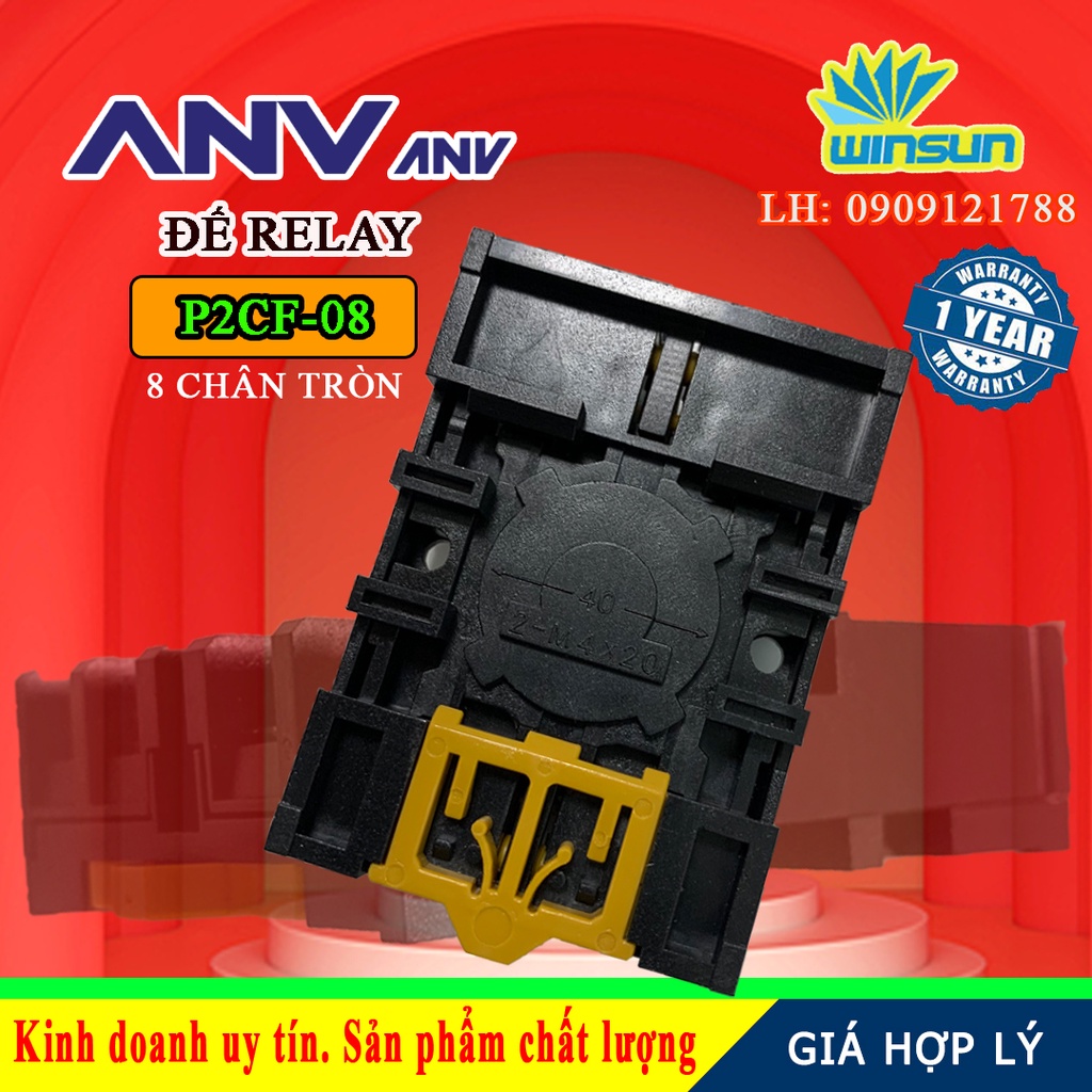 ANV Đế timer relay ANV P2CF-08 8 chân tròn Winsun