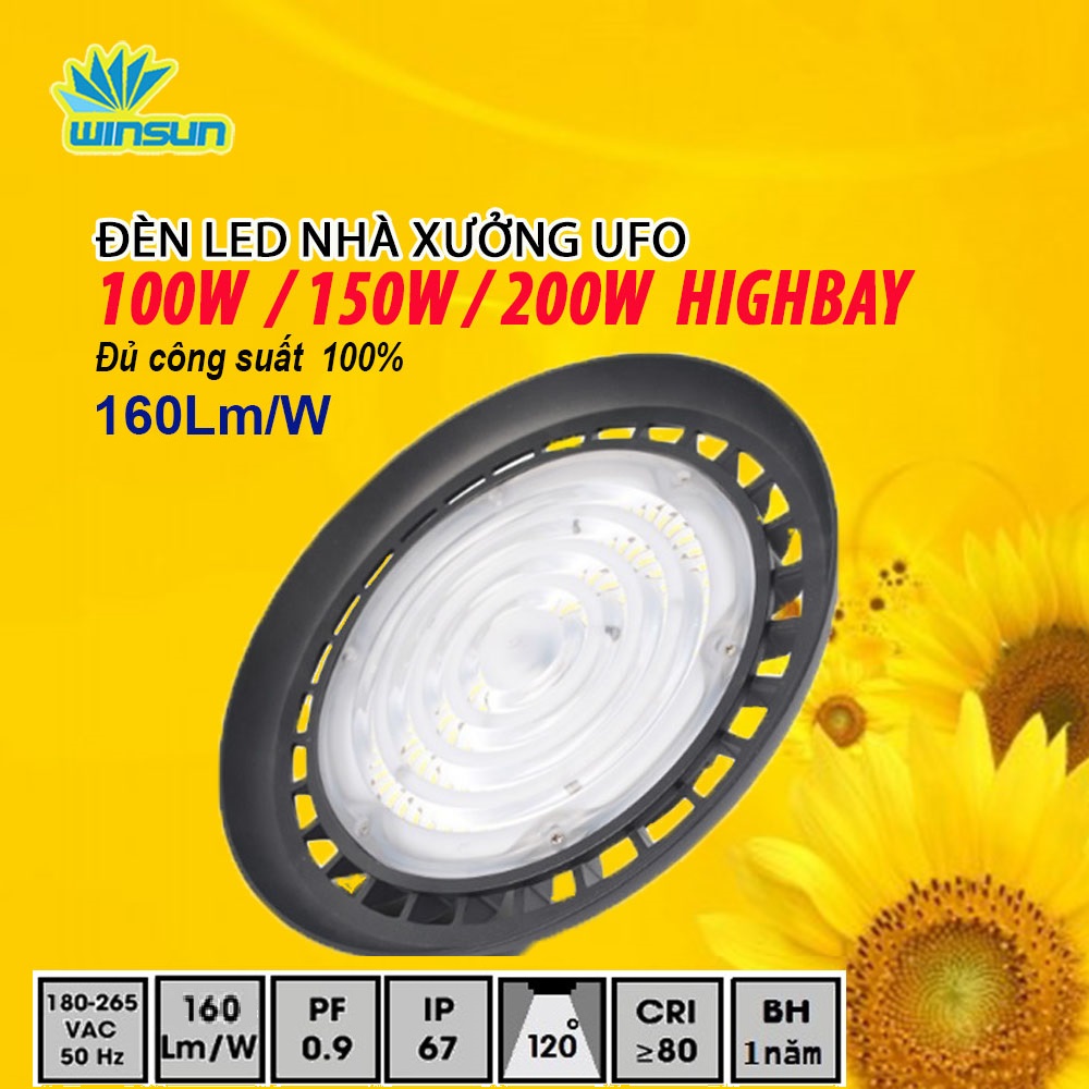 Đèn Led nhà xưởng UFO Highbay HTC 200W