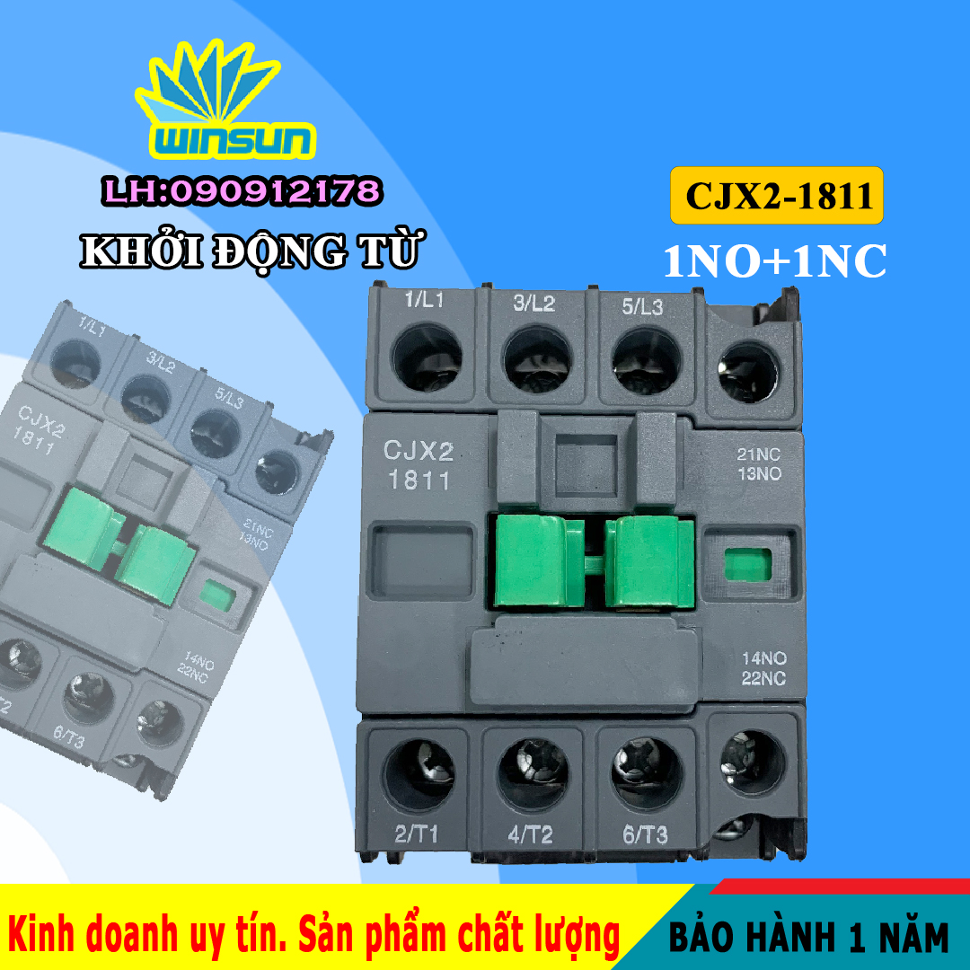 Khởi động từ, contactor CJX2-1811 Winsun