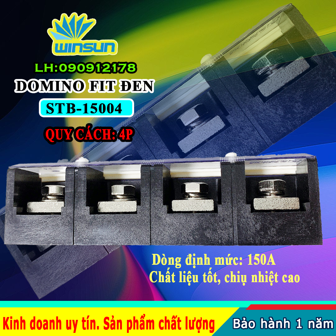 Domino khối fit đen 150A STB-150 Winsun