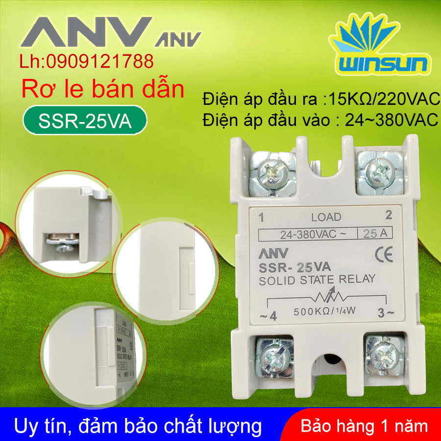 ANV Rơ le bán dẫn ANV SSR-25VA,25DA,25AA,25DA(H) Winsun