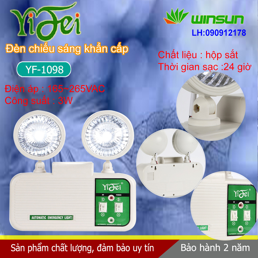 Đèn chiếu sáng khẩn cấp, đèn sự cố YiFei YF-1098 Winsun