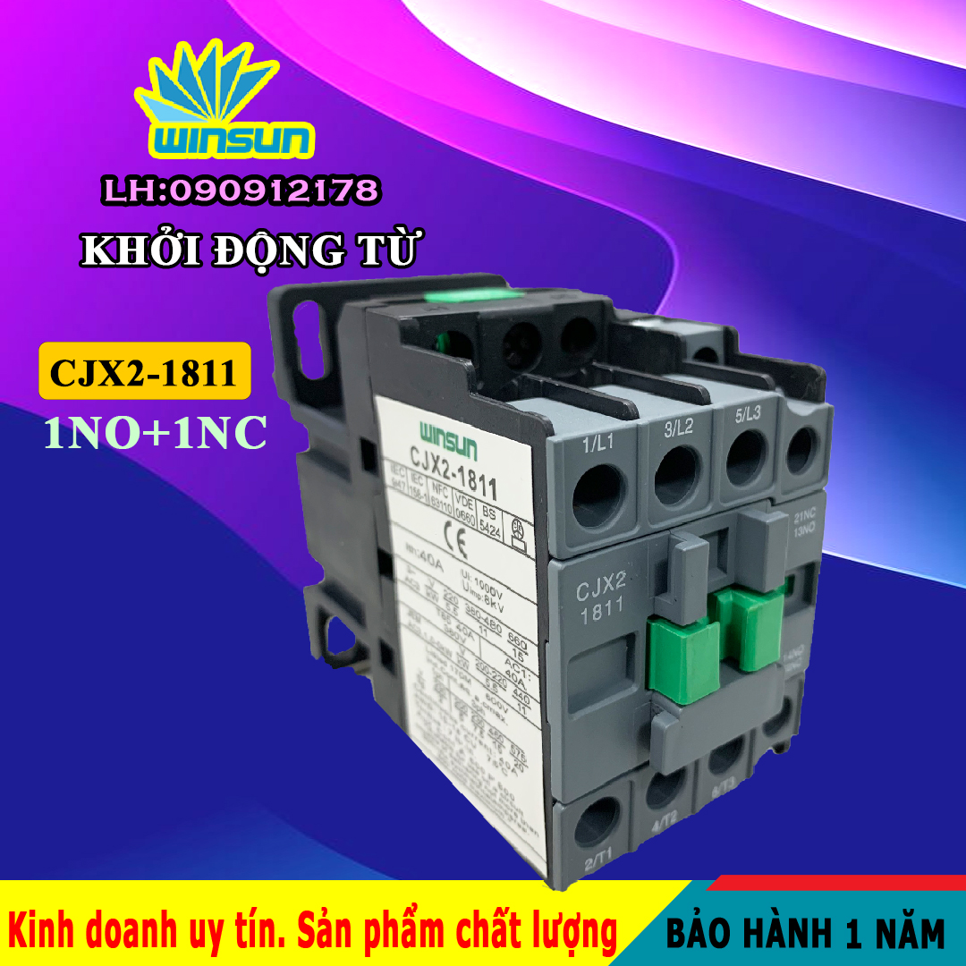 Khởi động từ, contactor CJX2-1811 Winsun