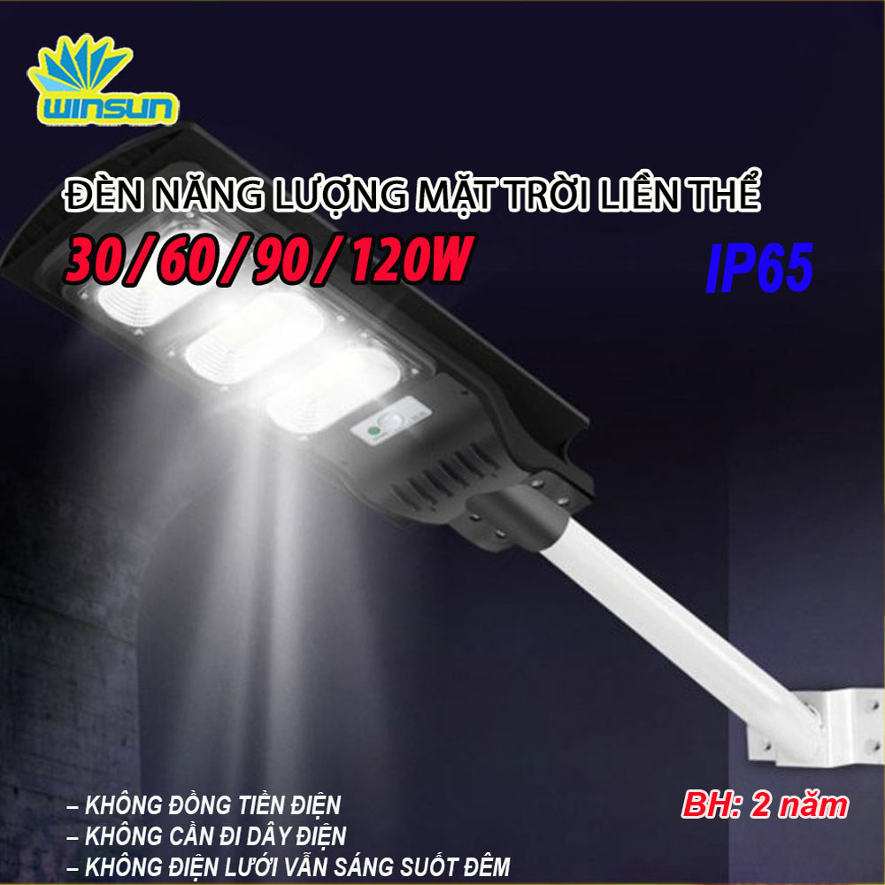 Đèn Năng Lượng Mặt Trời Liền Thể Chống Nước IP 67 30W