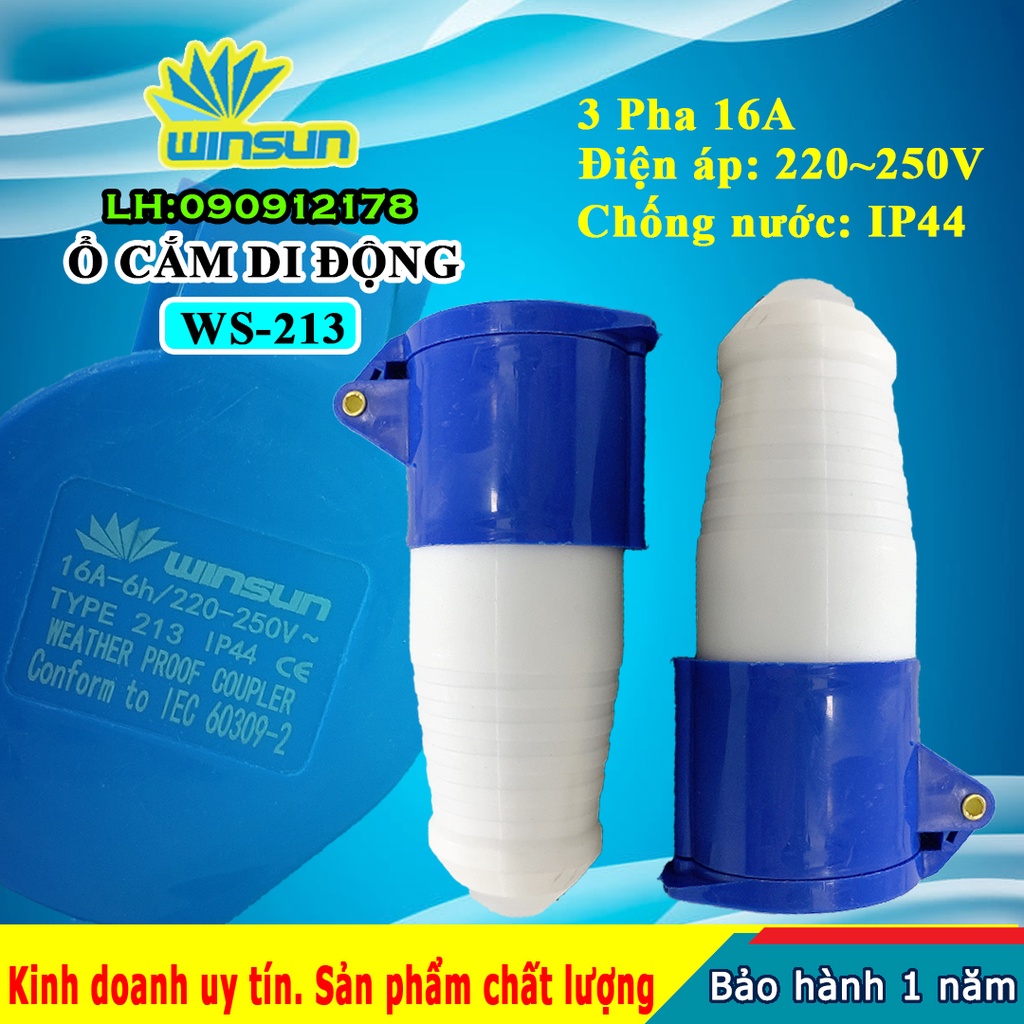 Ổ cắm di động công nghiệp 3 pha 16A, 32A Winsun