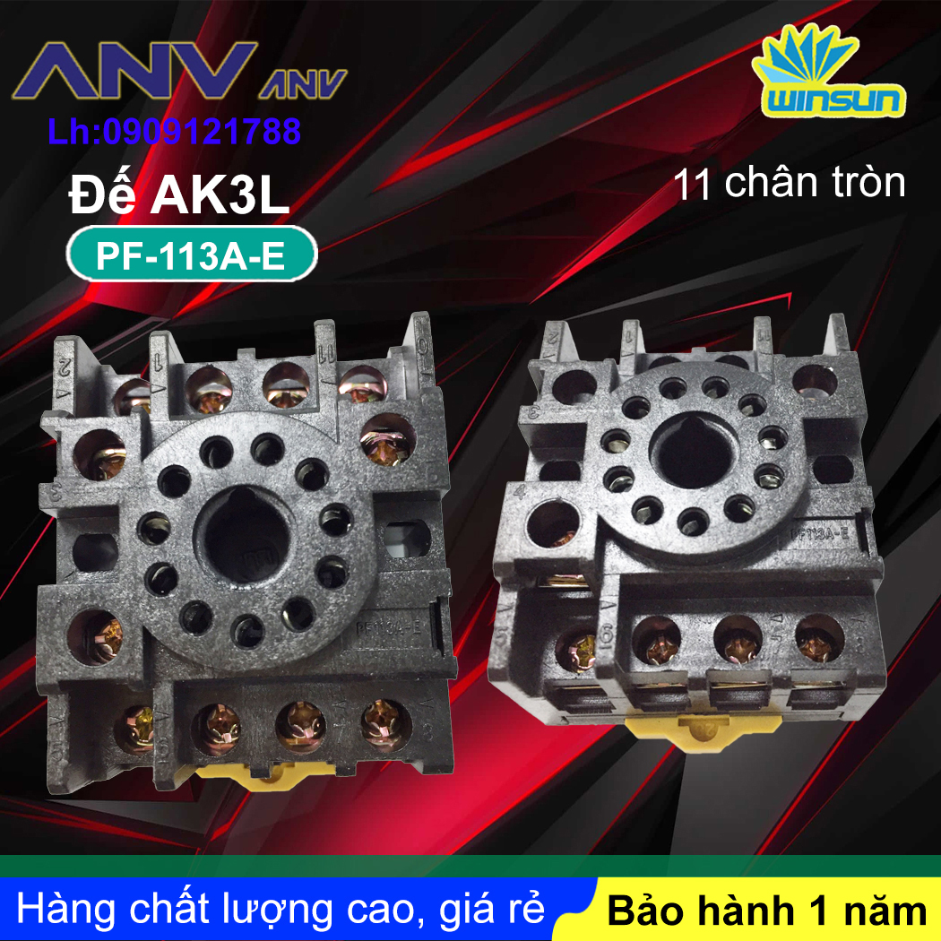 ANV Đế timer relay ANV PF 113A-E 11 chân tròn Winsun