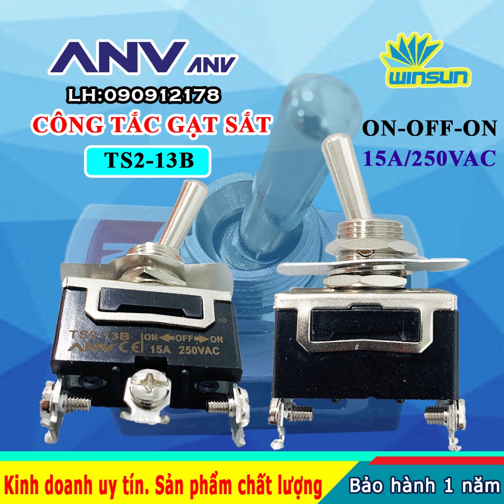 ANV Công tắc gạt sắt ANV ON-OFF-ON 3 chân TS2-13B Winsun