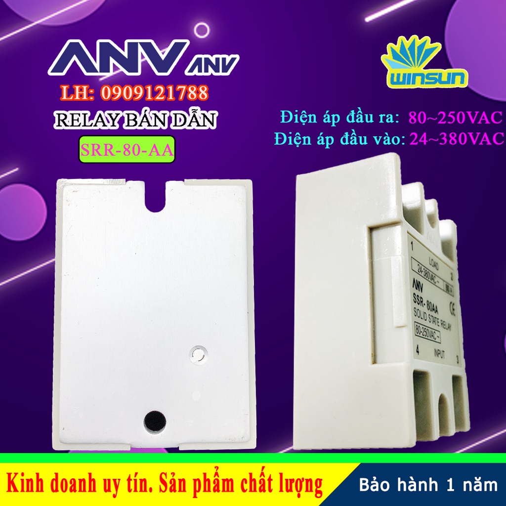 ANV Rơ le bán dẫn ANV SSR-80DA(H), 80-AA Winsun