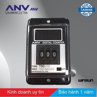 Bộ đếm mặt tủ  ANV T3C - YX 3 số 100~240VAC Winsun