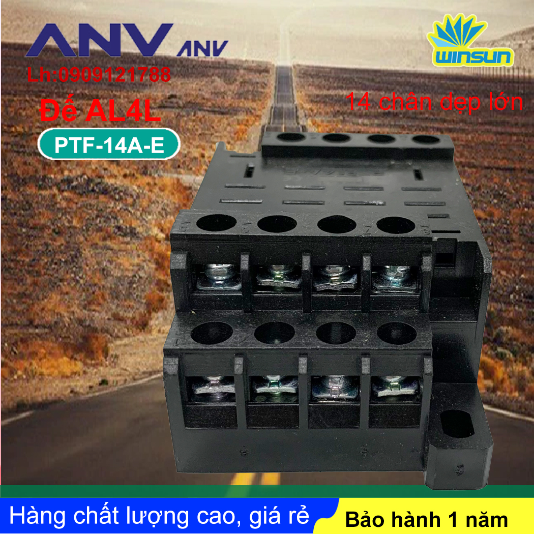 ANV Đế timer relay ANV PTF 14A-E 14 chân dẹp lớn Winsun