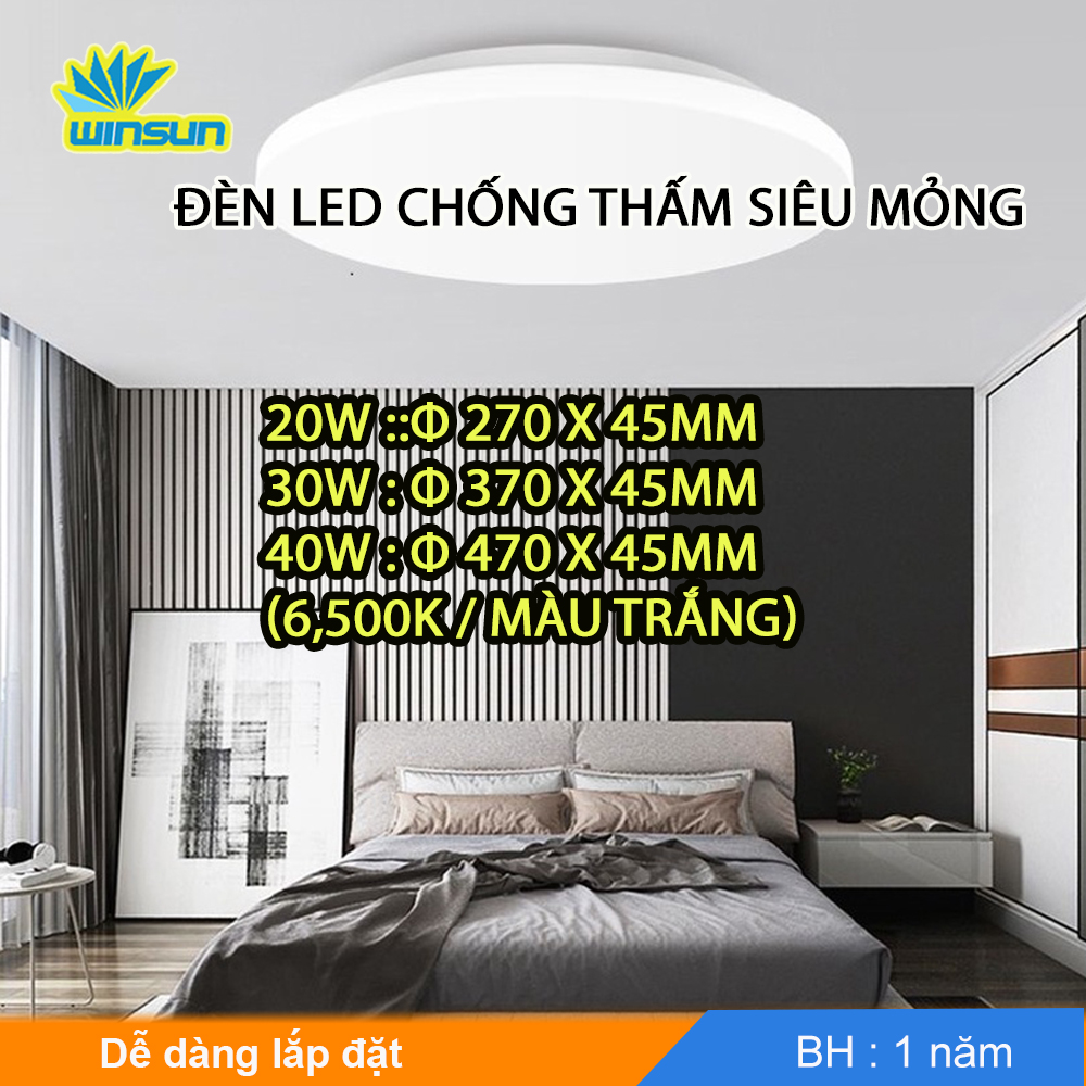 Đèn led ốp trần siêu sáng 20W 30W 40W 50W 60W chống thấm nước