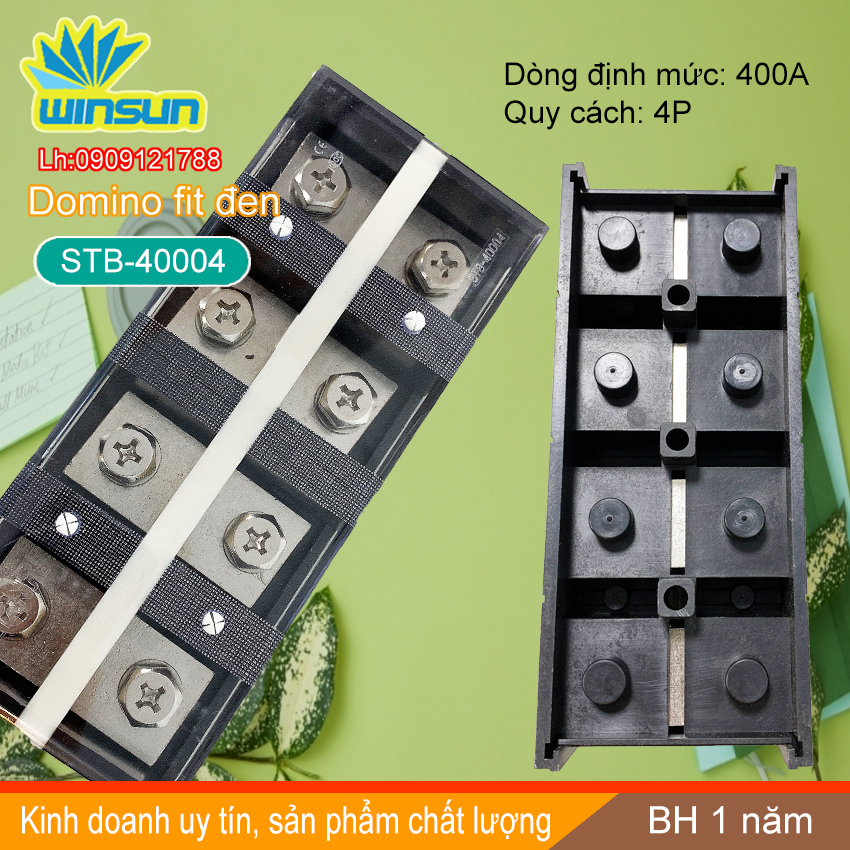 Domino khối fit đen 400A STB-400 Winsun