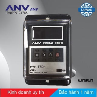 Timer điện tử 3 số mặt tủ T3D - YT 24~240 VAC/DC Winsun