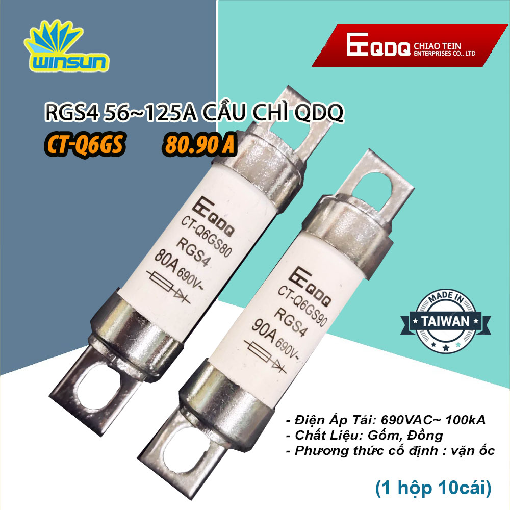 RGS4 56~125A Cầu chì QDQ ( combo 10 cái )